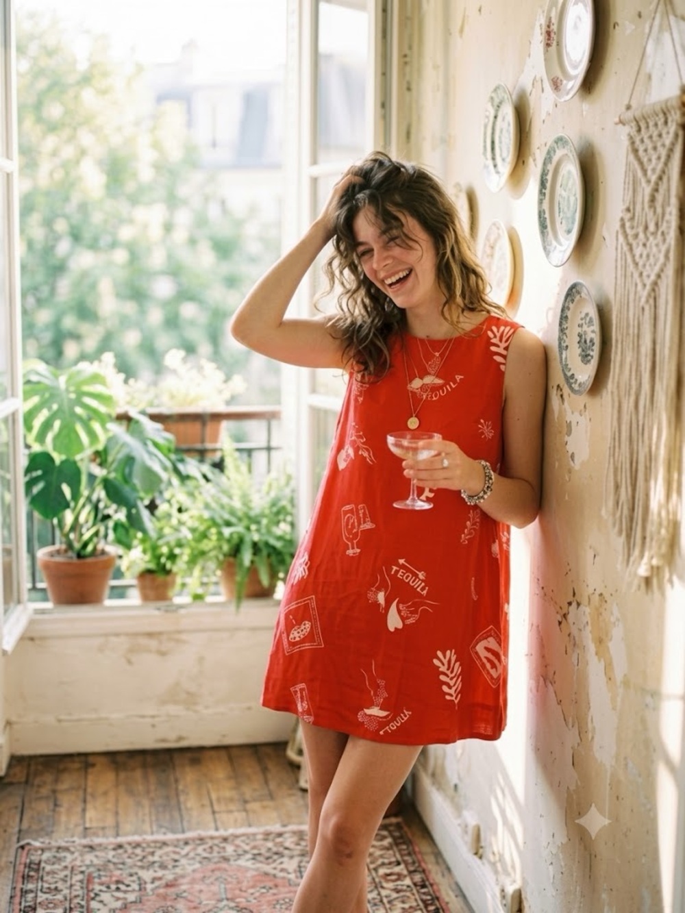NWT Paper Heart “Spicy Tequila” Linen Blend Mini Dress | Size Small